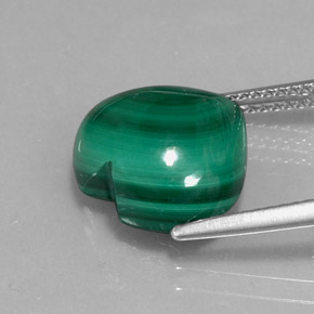 Malachite Verde multicolore naturale da 9.29 ct, A forma di cuore, Opaco