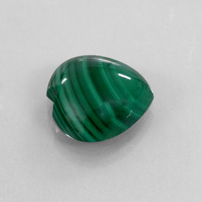 Malachite naturale verde da 8,74 ct, a forma di cuore, opaco