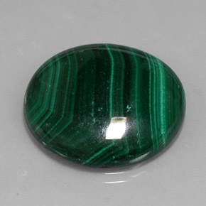Malachite naturale verde da 38,87 ct, taglio rotondo, opaco