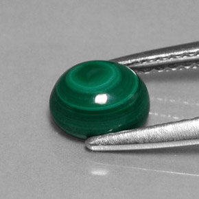 Malachite Verde multicolore naturale da 1.22 ct, Taglio ovale, Opaco