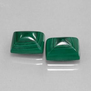 Malachite naturale verde da 9,41 ct, baguette, opaco