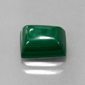Malachite naturale verde da 2,47 ct, baguette, opaco