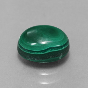 Malachite naturale verde da 2,09 ct, taglio ovale, opaco