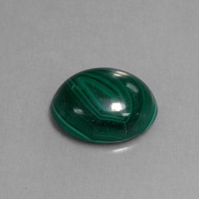 Malachite naturale verde da 3,87 ct, taglio ovale, opaco