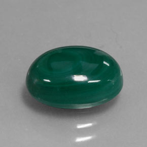 Malachite naturale verde da 3,77 ct, taglio ovale, opaco