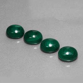 Malachite naturale verde da  ct, taglio ovale, opaco