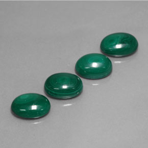 Malachite naturale verde da  ct, taglio ovale, opaco