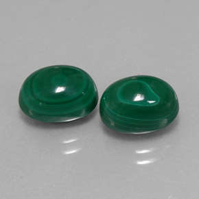 Malachite naturale verde da  ct, taglio ovale, opaco