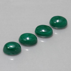 Malachite naturale verde da  ct, taglio ovale, opaco