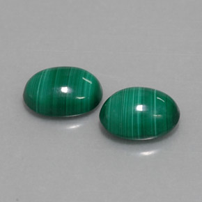 Gemme di Malachite Verde multicolore naturale da  ct, Taglio ovale, Opaco