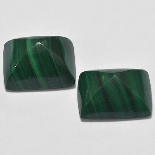 Malachite naturale verde da 9,39 ct, baguette, opaco