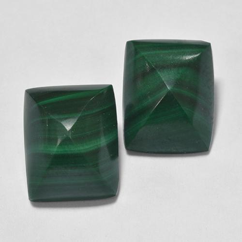 Malachite naturale verde da 9,39 ct, baguette, opaco