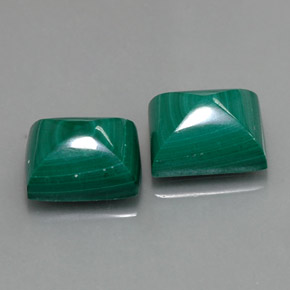 Malachite naturale verde da  ct, baguette, opaco
