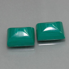 Malachite naturale verde da  ct, baguette, opaco