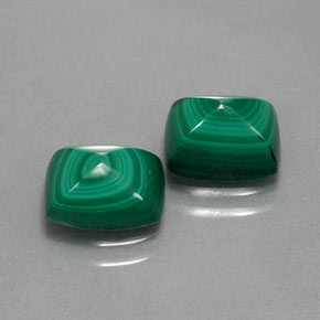 Malachite naturale verde da  ct, baguette, opaco