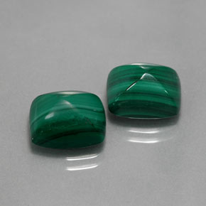 Malachite naturale verde da  ct, baguette, opaco