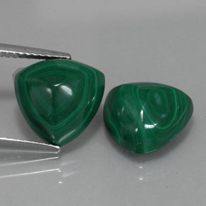 Malachite naturale verde da  ct, trillion, opaco