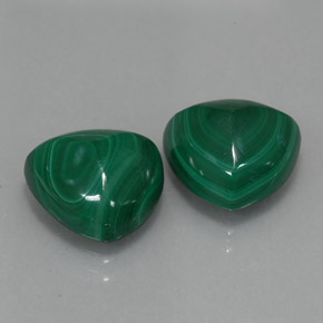 Malachite naturale verde da  ct, trillion, opaco