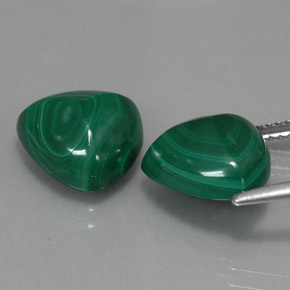 Malachite naturale verde da  ct, trillion, opaco