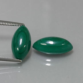 Malachite naturale verde da  ct, marchesa, opaco