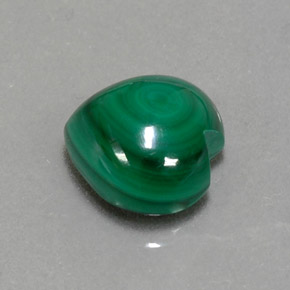 Malachite naturale verde da 5,04 ct, a forma di cuore, opaco