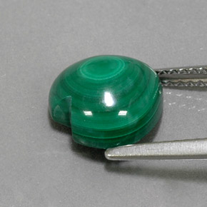 Malachite naturale verde da 4,73 ct, a forma di cuore, opaco