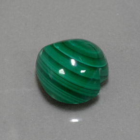 Malachite naturale verde da 4,16 ct, a forma di cuore, opaco