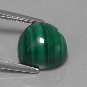Malachite naturale verde da 4,38 ct, a forma di cuore, opaco