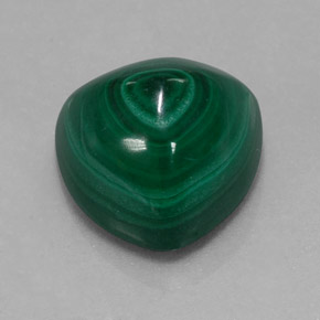 Malachite naturale verde da 7,48 ct, trillion, opaco