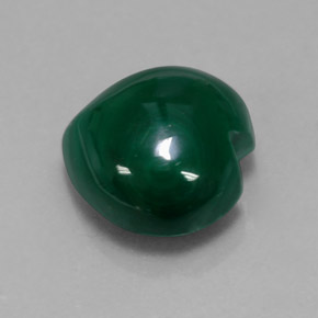 Malachite naturale verde da 8,58 ct, a forma di cuore, opaco