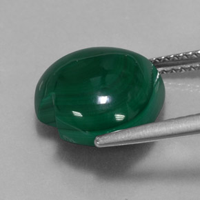 Malachite naturale verde da 8,58 ct, a forma di cuore, opaco