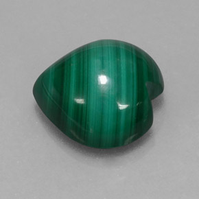 Malachite naturale verde da 6,03 ct, a forma di cuore, opaco