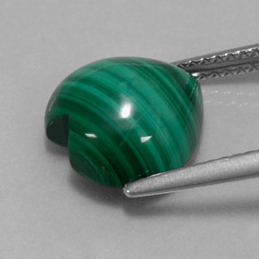 Malachite naturale verde da 6,03 ct, a forma di cuore, opaco