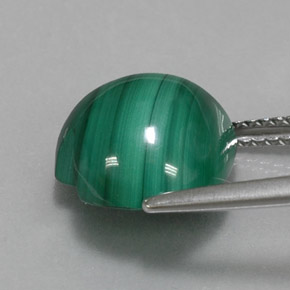 Malachite naturale verde da 8,67 ct, a forma di cuore, opaco