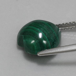 Malachite naturale verde da 6,26 ct, a forma di cuore, opaco