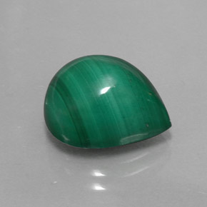 Malachite naturale verde da 9,50 ct, taglio a pera, opaco