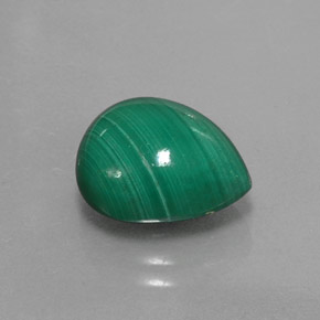 Malachite Verde multicolore naturale da 6.39 ct, Forma a pera, Opaco