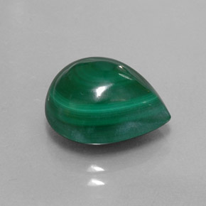 Malachite naturale verde da 8,16 ct, taglio a pera, opaco