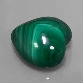 Malachite naturale verde da 11,69 ct, a forma di cuore, opaco