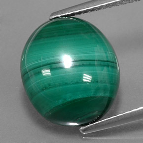 Malachite naturale verde da 10,31 ct, taglio ovale, opaco