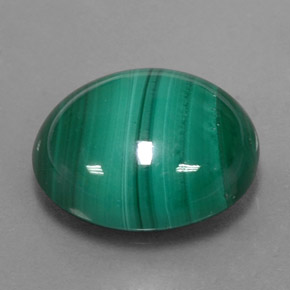Malachite naturale verde da 10,31 ct, taglio ovale, opaco