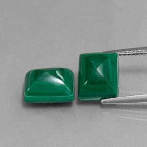 Malachite naturale multicolore da 10,35 ct, baguette, opaco