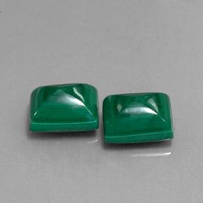 Malachite naturale multicolore da 10,35 ct, baguette, opaco