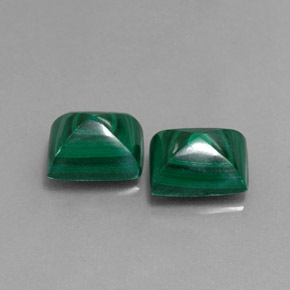 Malachite naturale verde da  ct, baguette, opaco