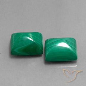 Gemme di Malachite Verde naturale da 13.50 ct, Taglio a baguette, Opaco