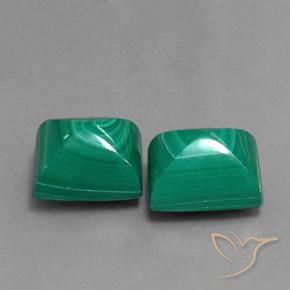 Gemme di Malachite Verde naturale da 15.78 ct, Taglio a baguette, Opaco