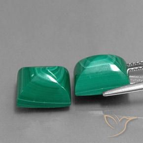 Gemme di Malachite Verde naturale da 15.78 ct, Taglio a baguette, Opaco