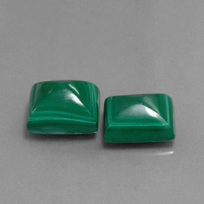 Malachite naturale verde da  ct, baguette, opaco