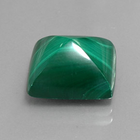 Malachite naturale verde da 12,49 ct, baguette, opaco