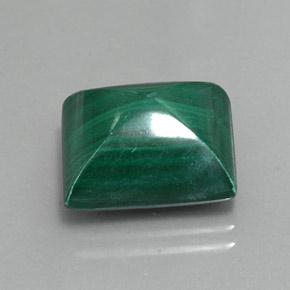 Malachite Verde medio naturale da 14.27 ct, Taglio a baguette, Opaco